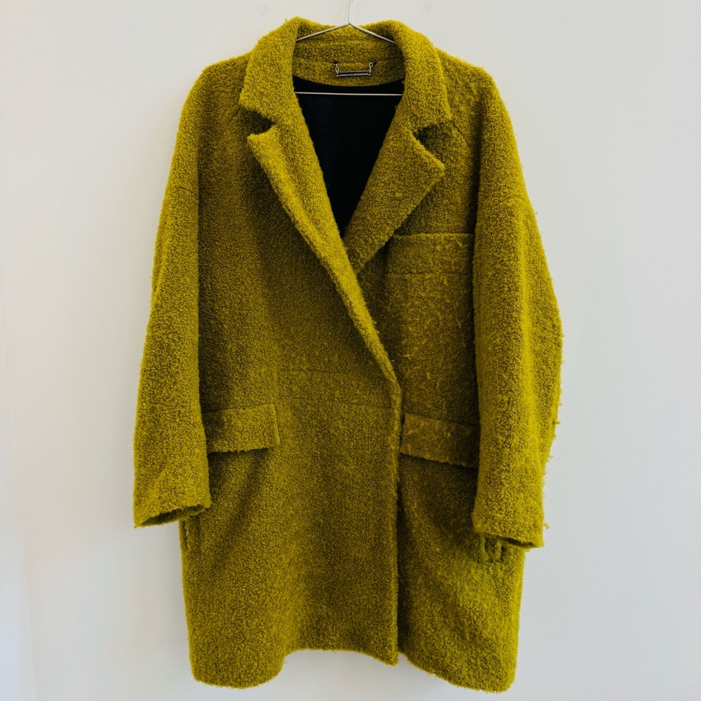 Cozy Chartreuse Teddy Jacket